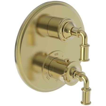 A large image of the Newport Brass 3-2943TR Polished Brass Uncoated (Living)
