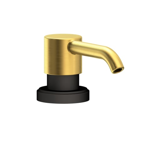 A large image of the Newport Brass 3180-5721 Flat Black / Satin Brass (PVD)