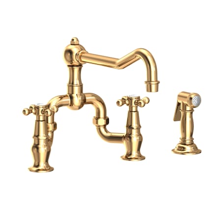 A large image of the Newport Brass 9452-1 Polished Brass Uncoated (Living)