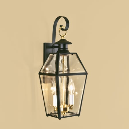 A large image of the Norwell Lighting 1066 Black with Beveled Glass