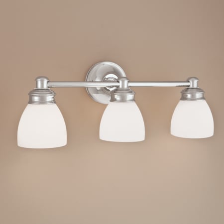A large image of the Norwell Lighting 8793 Chrome with Opal Glass