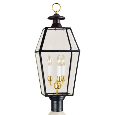 A large image of the Norwell Lighting 1068 Black with Beveled Glass