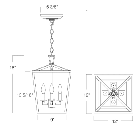 A large image of the Norwell Lighting 1080 Dimensional Drawing