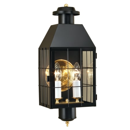 A large image of the Norwell Lighting 1093 Black with Clear Glass