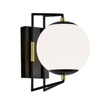 A large image of the Norwell Lighting 1260-MA Matte Black / Satin Brass