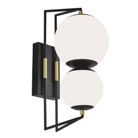 A large image of the Norwell Lighting 1261-MA Matte Black / Satin Brass