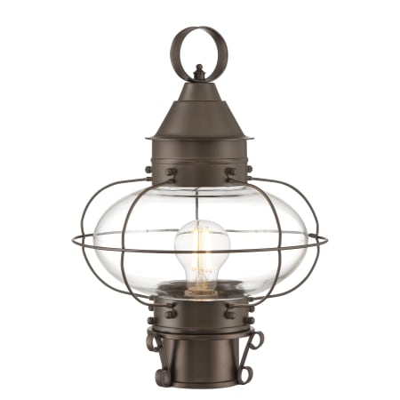 A large image of the Norwell Lighting 1321 Bronze with Clear Glass