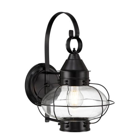 A large image of the Norwell Lighting 1324 Black with Clear Glass
