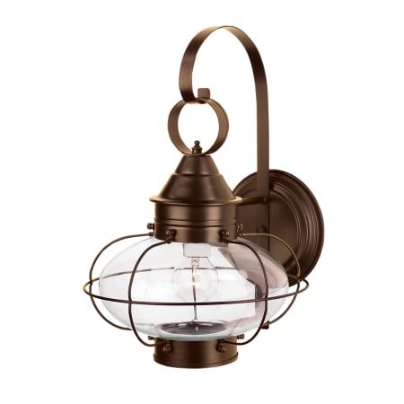 A large image of the Norwell Lighting 1324 Bronze with Clear Glass