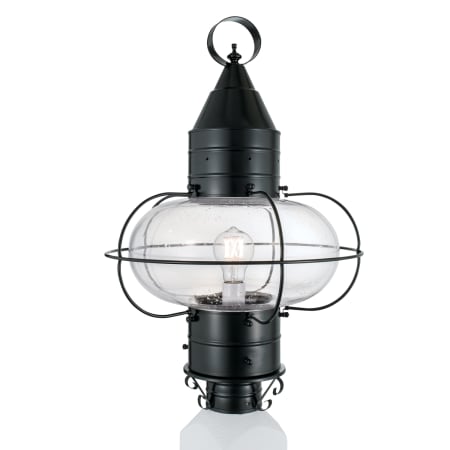 A large image of the Norwell Lighting 1510 Black with Seedy Glass
