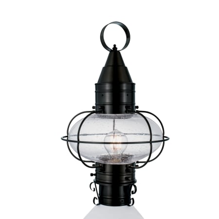 A large image of the Norwell Lighting 1511 Black with Seedy Glass