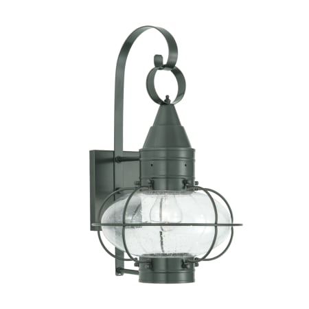 A large image of the Norwell Lighting 1512 Gun Metal with Seedy Glass