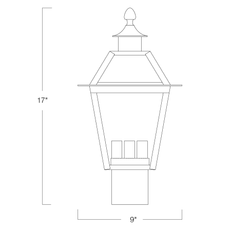 A large image of the Norwell Lighting 2234 Dimensional Drawing