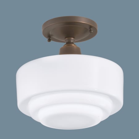 A large image of the Norwell Lighting 5361 Oil Rubbed Bronze with Matte Opal Glass