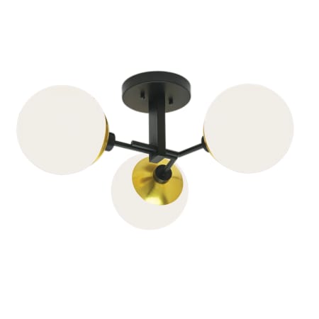 A large image of the Norwell Lighting 5675-OP Matte Black / Polished Brass