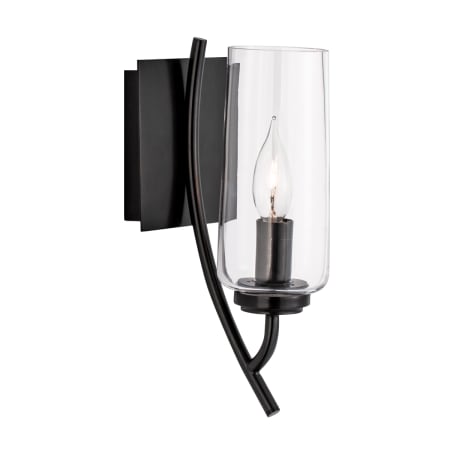 A large image of the Norwell Lighting 8153-CL Acid Dipped Black