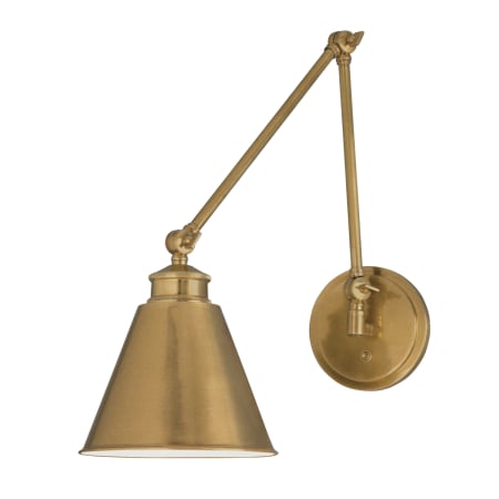A large image of the Norwell Lighting 8475 Aged Brass with Metal Shade