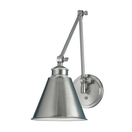 A large image of the Norwell Lighting 8475 Brushed Nickel with Metal Shade
