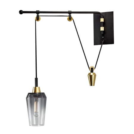 A large image of the Norwell Lighting 8477-BC Matte Black / Satin Brass