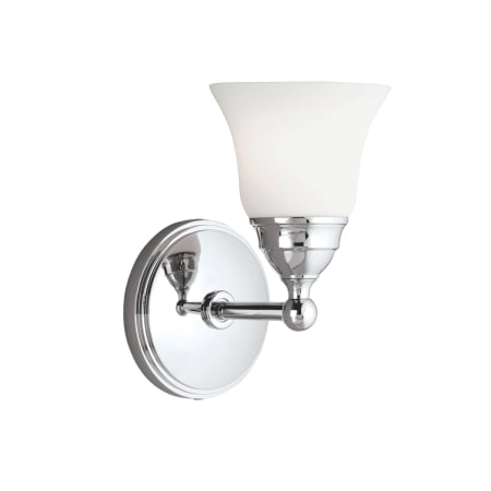 A large image of the Norwell Lighting 8581 Chrome with Bell Shiny Opal Glass