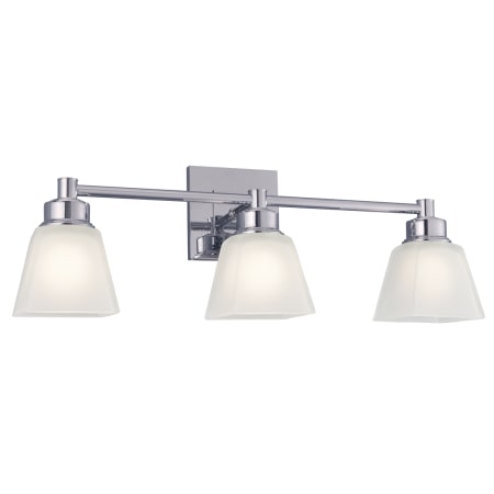 A large image of the Norwell Lighting 9637 Chrome with Square Glass
