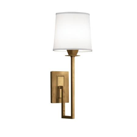 A large image of the Norwell Lighting 9675 Aged Brass with White Shade