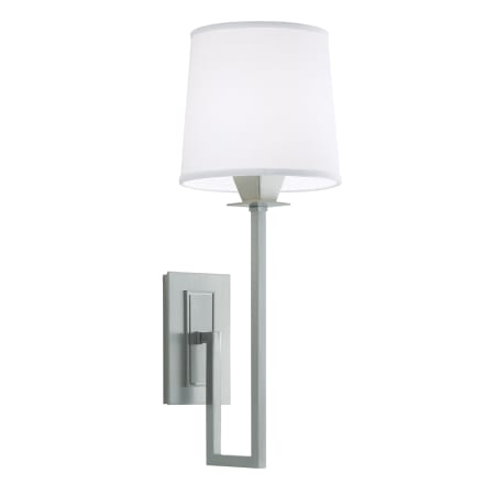 A large image of the Norwell Lighting 9675 Brushed Nickel with White Shade