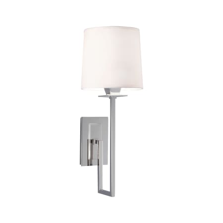 A large image of the Norwell Lighting 9675 Polished Nickel with White Shade