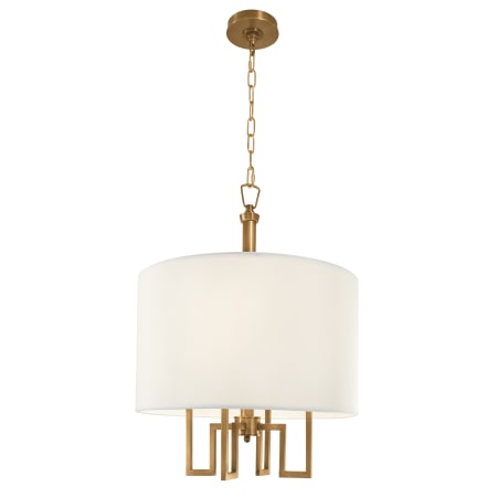A large image of the Norwell Lighting 9677 Aged Brass with White Shade