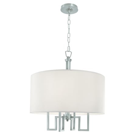 A large image of the Norwell Lighting 9677 Brushed Nickel with White Shade