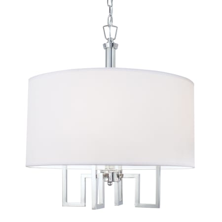 A large image of the Norwell Lighting 9677 Polished Nickel with White Shade
