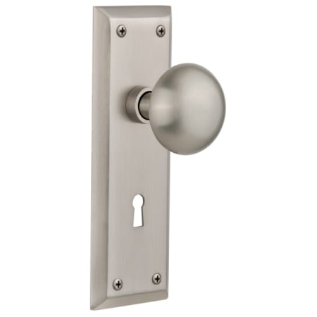 A large image of the Nostalgic Warehouse NYKNYK_PRV_238_KH Satin Nickel