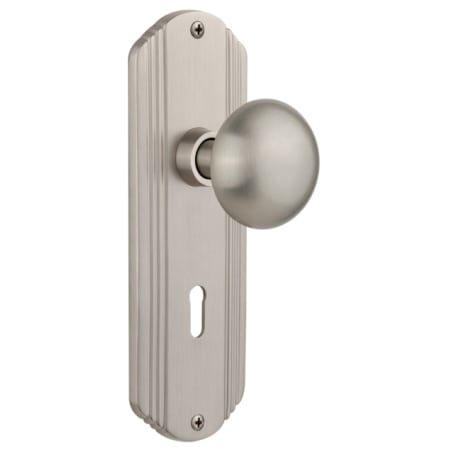 A large image of the Nostalgic Warehouse DECNYK_PSG_238_KH Satin Nickel