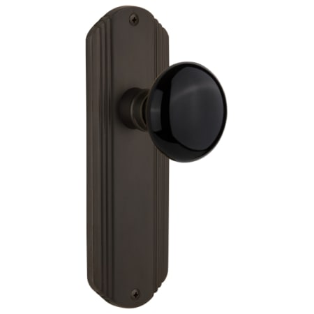 A large image of the Nostalgic Warehouse DECBLK_PSG_238_NK Oil-Rubbed Bronze