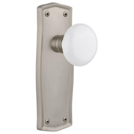 A large image of the Nostalgic Warehouse PRAWHI_DP_NK Satin Nickel