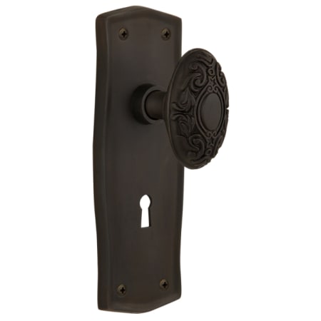 A large image of the Nostalgic Warehouse PRAVIC_DP_KH Oil-Rubbed Bronze