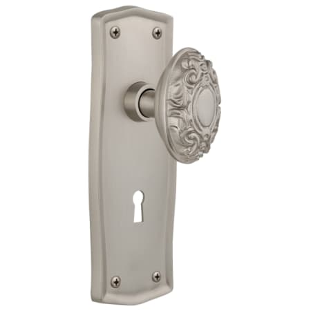 A large image of the Nostalgic Warehouse PRAVIC_DP_KH Satin Nickel