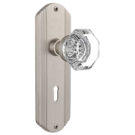 A large image of the Nostalgic Warehouse DECWAL_MRT_214_KH Satin Nickel