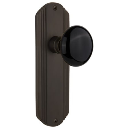 A large image of the Nostalgic Warehouse DECBLK_DP_NK Oil-Rubbed Bronze
