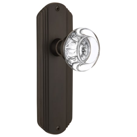 Nostalgic Warehouse Deco Plate with Crystal Knob Double Dummy Oil-Rubbed Bronze 