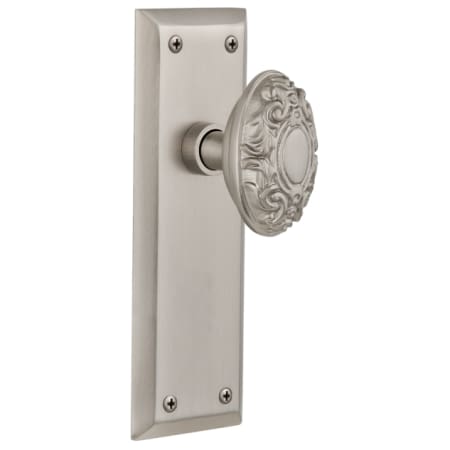 A large image of the Nostalgic Warehouse NYKVIC_DP_NK Satin Nickel