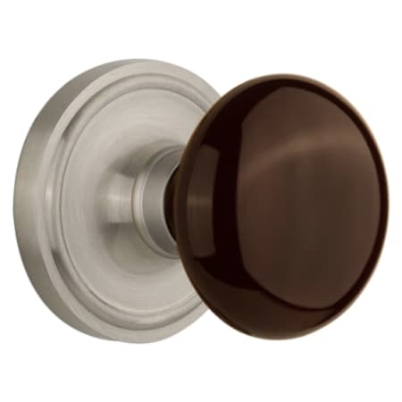 A large image of the Nostalgic Warehouse CLABRN_PSG_234_NK Satin Nickel