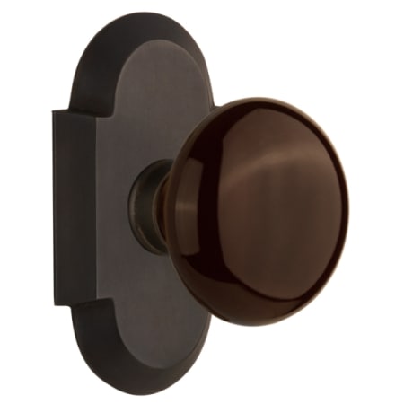 A large image of the Nostalgic Warehouse COTBRN_PSG_234_NK Oil-Rubbed Bronze