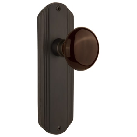 A large image of the Nostalgic Warehouse DECBRN_PSG_234_NK Oil-Rubbed Bronze