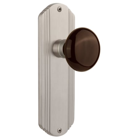 A large image of the Nostalgic Warehouse DECBRN_PSG_234_NK Satin Nickel