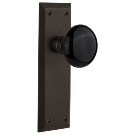 A large image of the Nostalgic Warehouse NYKBLK_PSG_234_NK Oil-Rubbed Bronze