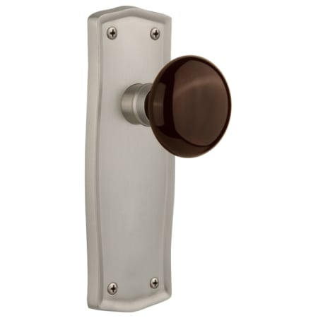 A large image of the Nostalgic Warehouse PRABRN_PSG_234_NK Satin Nickel