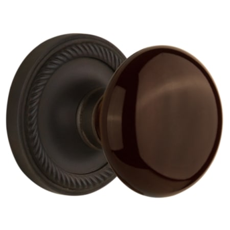 A large image of the Nostalgic Warehouse ROPBRN_PSG_234_NK Oil-Rubbed Bronze