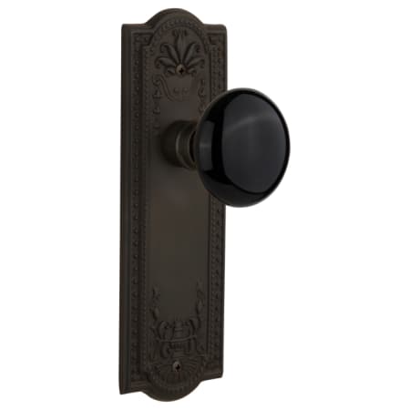 A large image of the Nostalgic Warehouse MEABLK_PSG_238_NK Oil-Rubbed Bronze