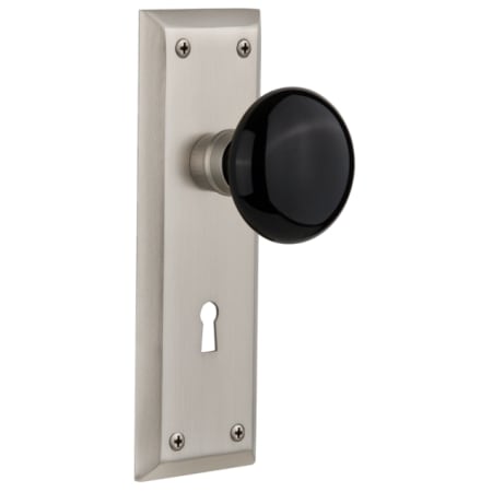 A large image of the Nostalgic Warehouse NYKBLK_PSG_238_KH Satin Nickel